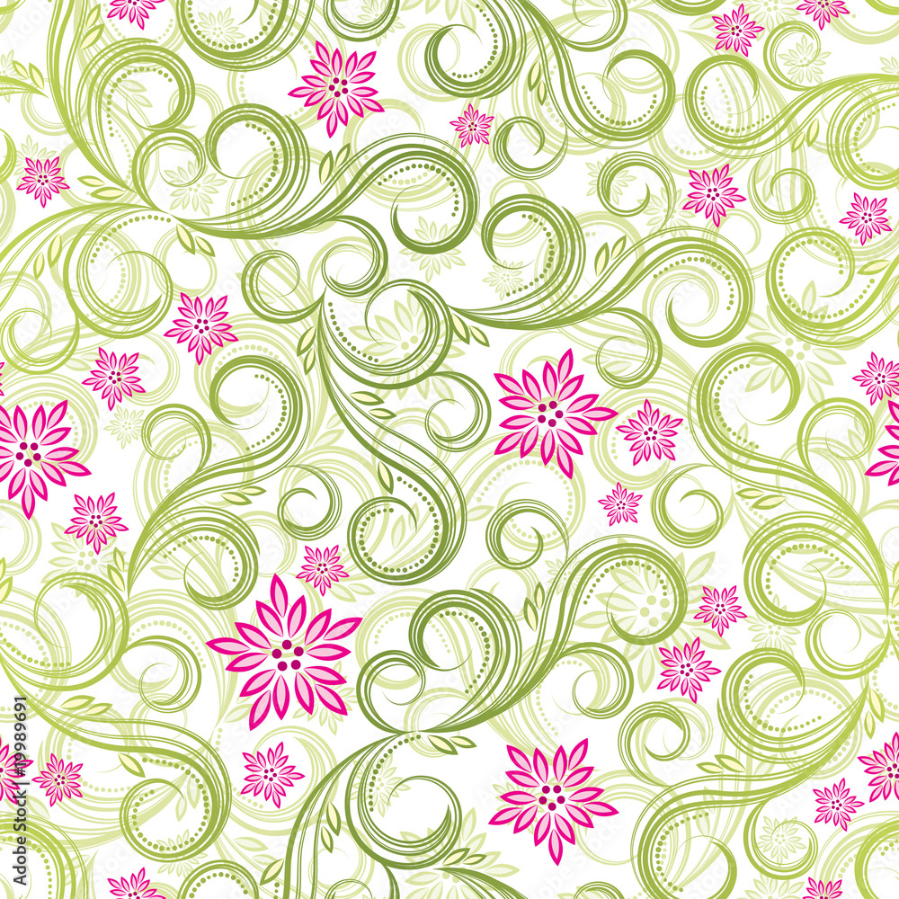 Seamless spring floral background
