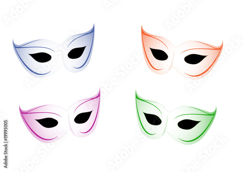 maschere colorate di carnevale