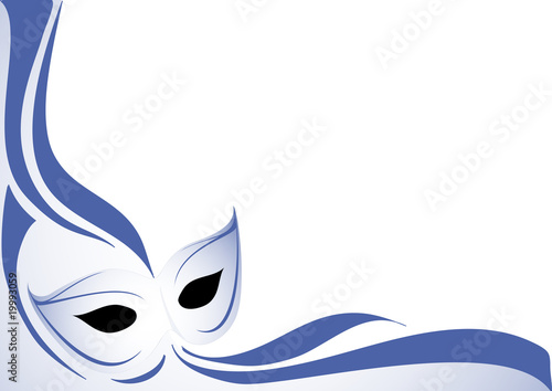 sfondo mascherina di carnevale blu