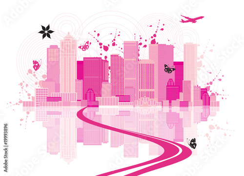 Cityscape background, urban art