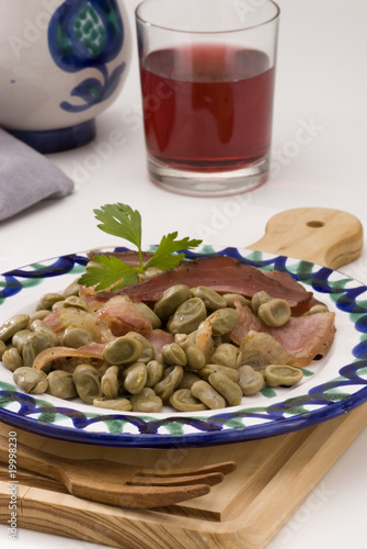 Spanish Cuisine. Broad beans Andalusian style.