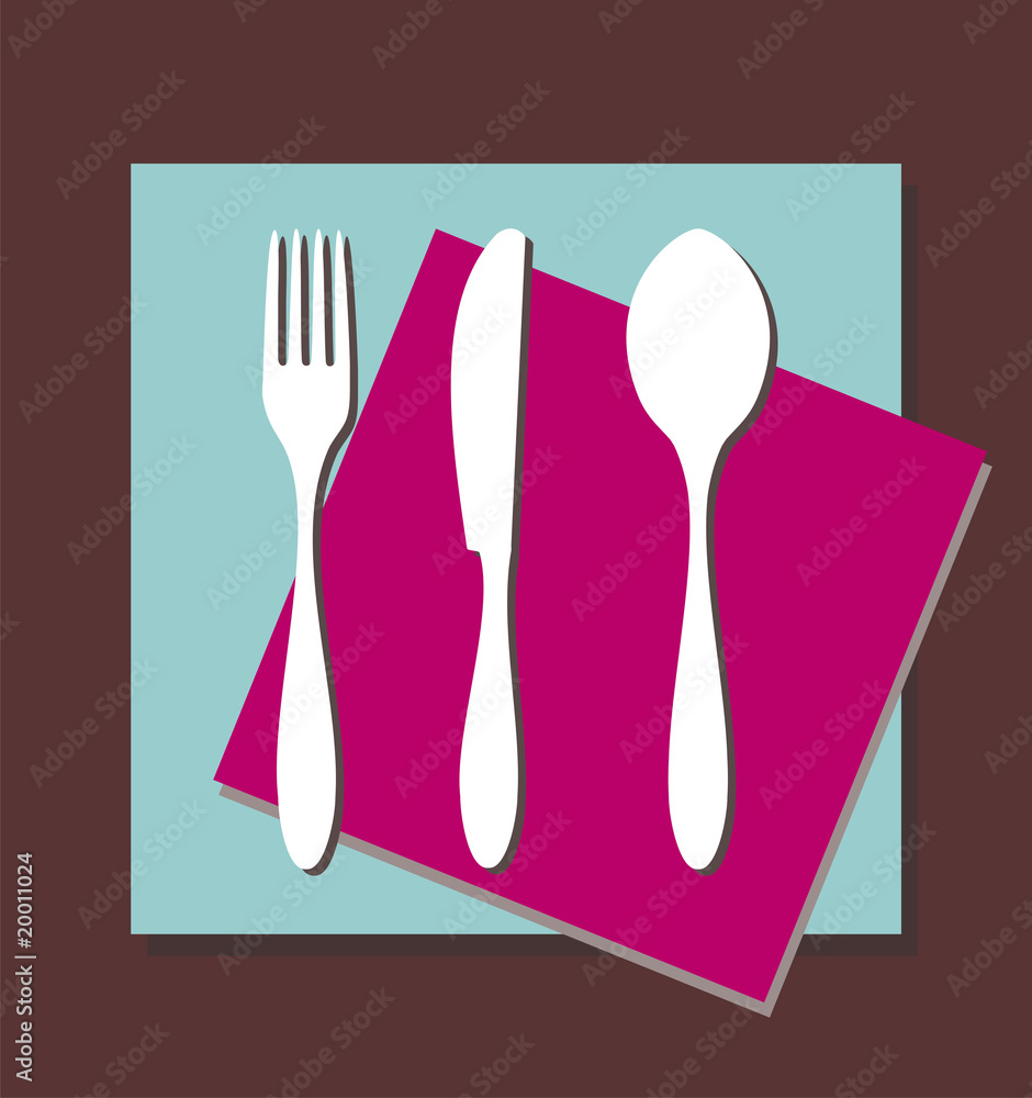 Fork, knife and spoon tablecloth Fork, knife and spoon tablecloth