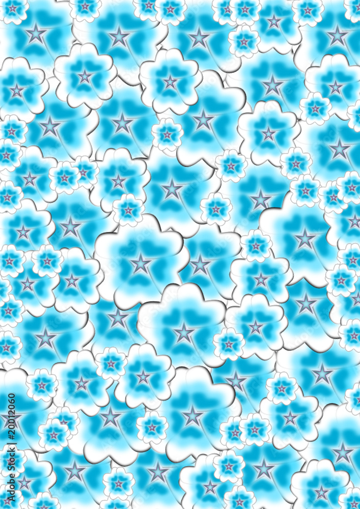 fondo de flores azules