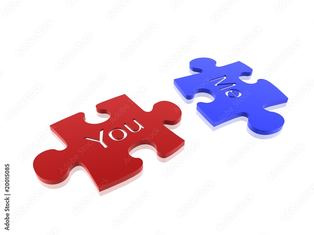 couple of puzzle isolated on white background couple of puzzle isolated on white background