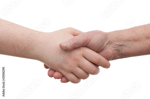 Handshake - between young and old females