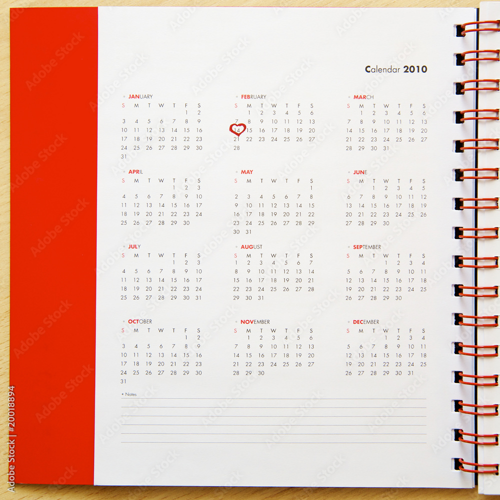 Opened notebook - Valentines day concept Opened notebook - Valentines day concept