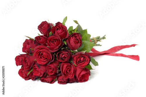 Laying down bouquet Red Roses