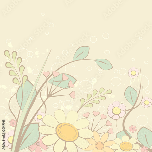Abstract flower background, vector illustration