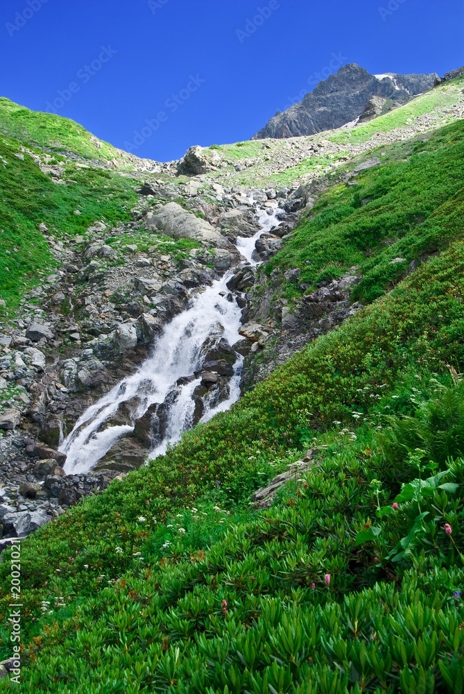 Obraz premium water rushing from a mountains
