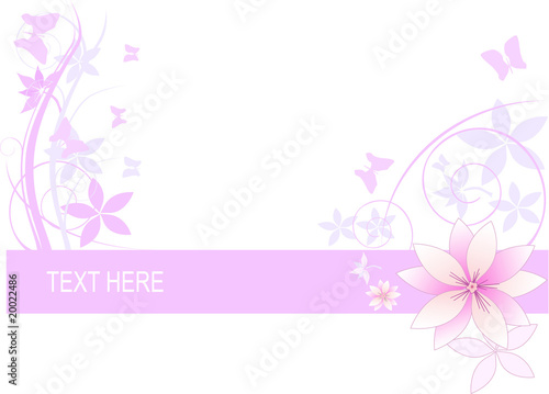 Flowers background with place for text