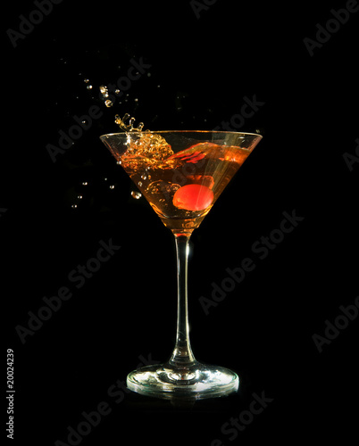 Manhattan cocktail - with a splash!