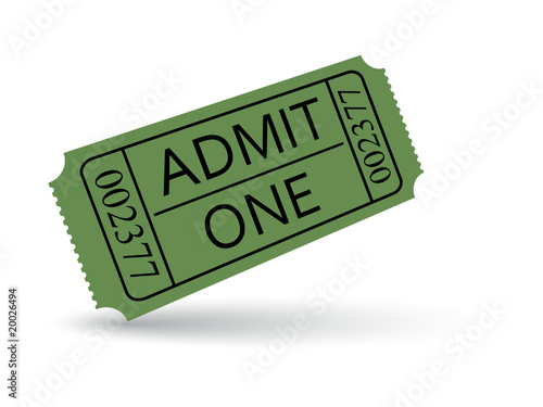Green cinema ticket