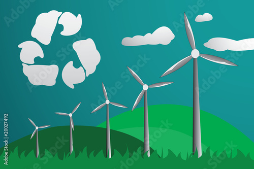 Recycle Clouds Windmill