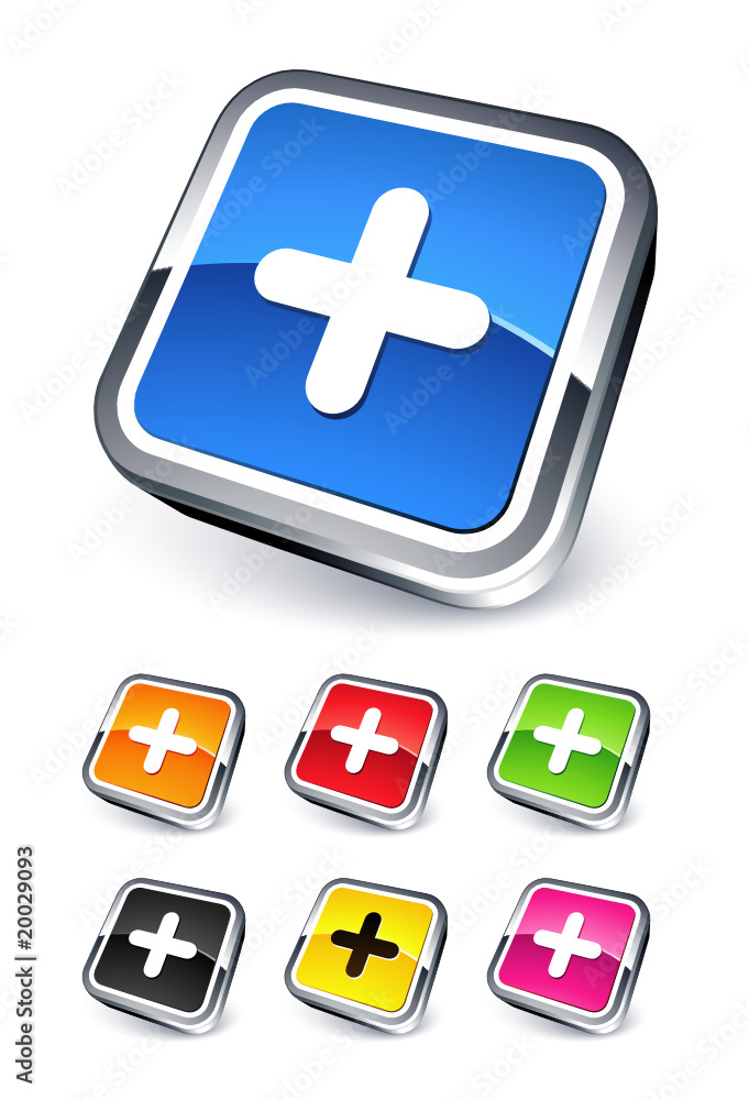 Fototapeta premium icône +, ajout