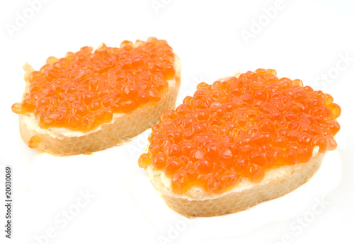 sandwiches with caviar