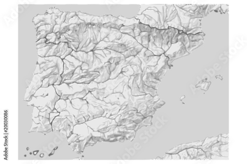 mapa de españa fisico
