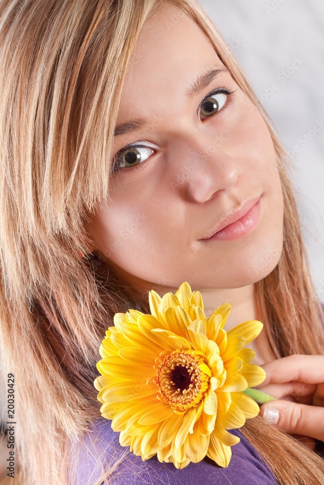 Girl with flower