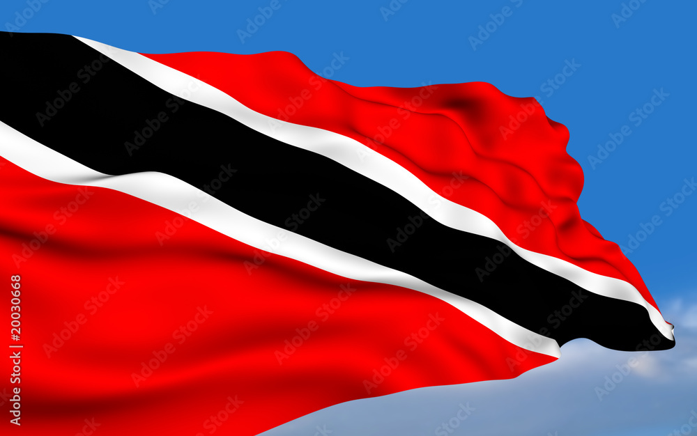 Naklejka premium Trinidadian and Tobagonian flag