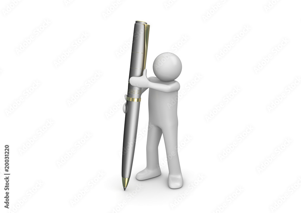 I need your signature (3d isolated characters, business series) I need your signature (3d isolated characters, business series)