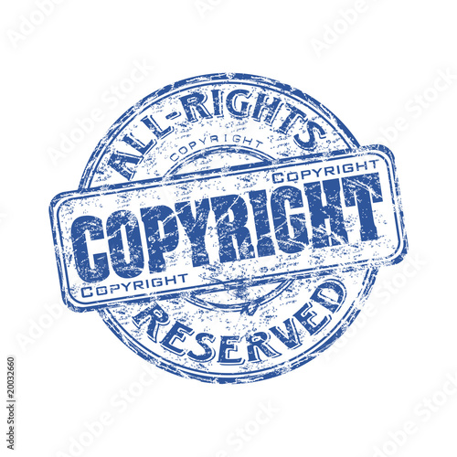 Copyright grunge rubber stamp
