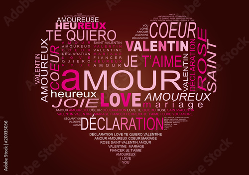 coeur mots fond chocolat v10