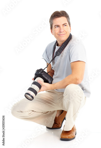 man with photo camera
