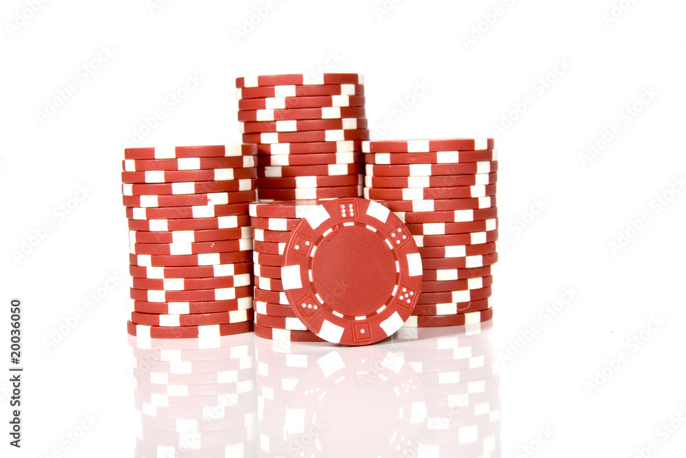 Fototapeta premium red poker chips