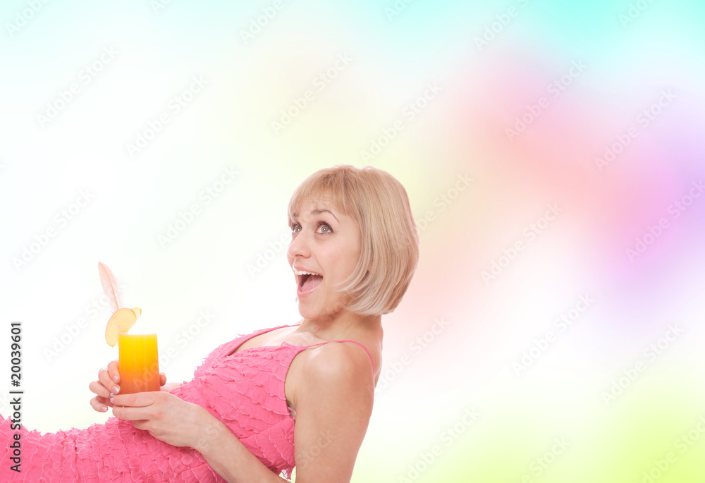 Portrait of a young happy woman