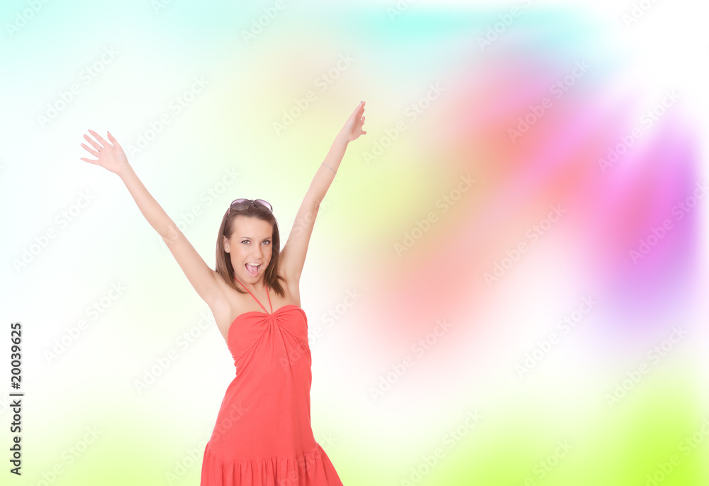 Portrait of a young happy woman Portrait of a young happy woman