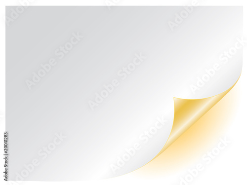 gold page curl [vector in CMYK]