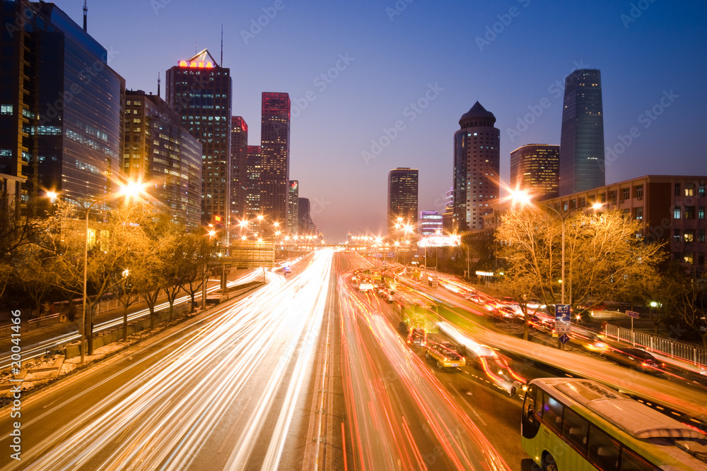 Fototapeta premium Traffic at night