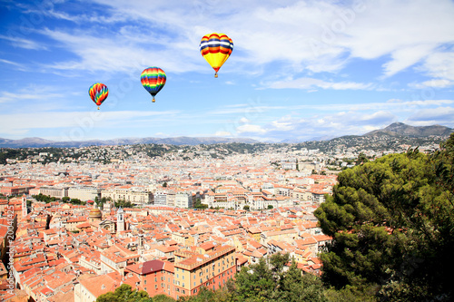 aerial view of the Nice old town France