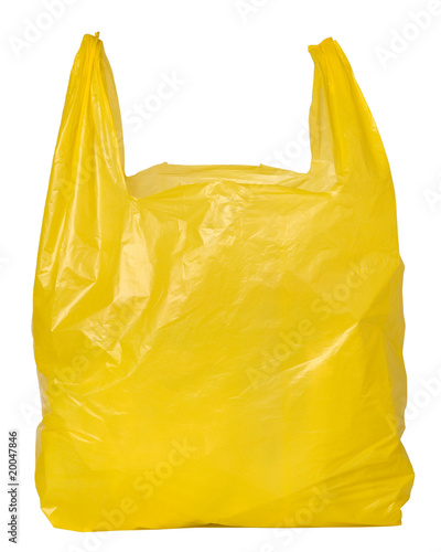 Yellow plastic bag