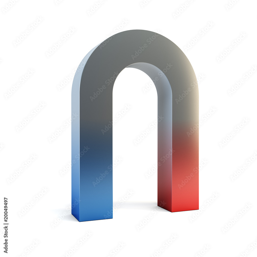 isolated two-colored magnet isolated two-colored magnet