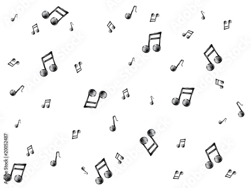 notes de musique fond blanc
