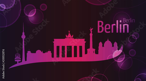 Canvas Print Berlin leuchtet pink