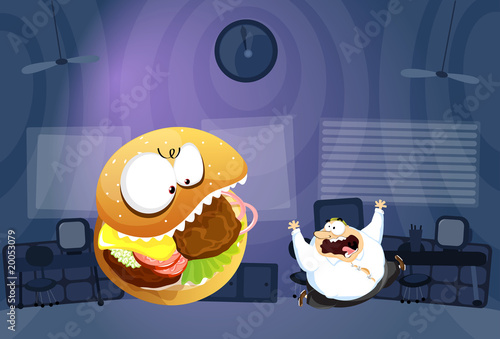 Chased By The Burger Monster