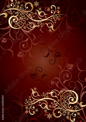Gold background with curls