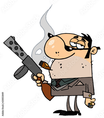 Mobster Smoking A Cigar