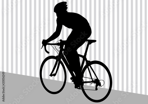 Cyclist in motion