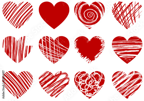 Hearts simbol set