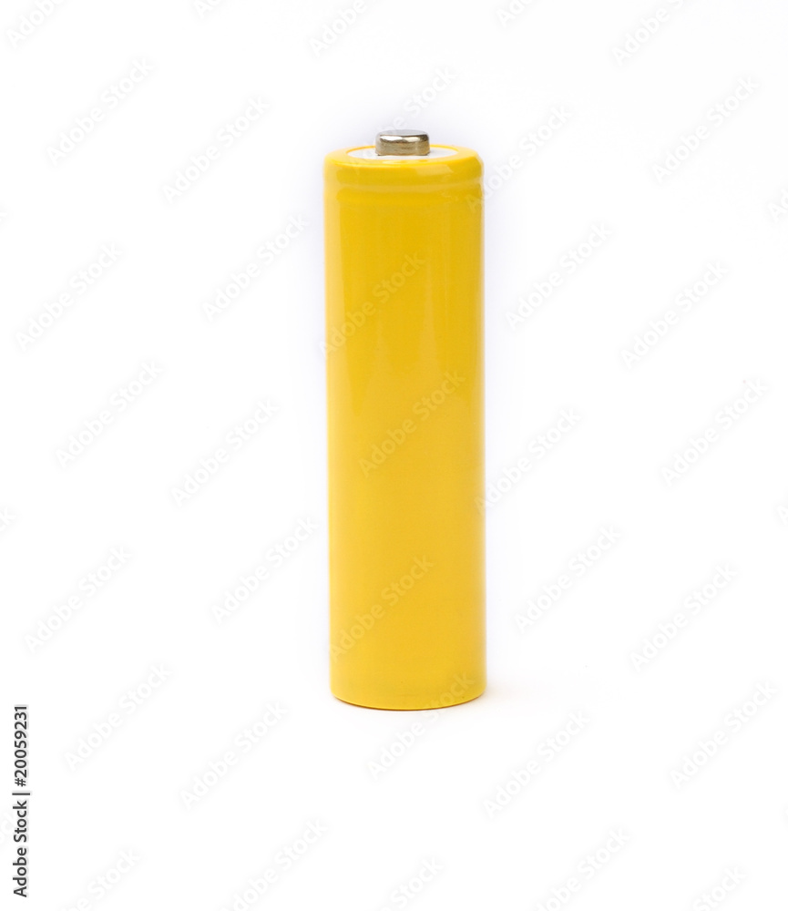 AA size nicad cadium rechargeable battery white background AA size nicad cadium rechargeable battery white background