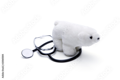 Stethoskop mit Eisbär