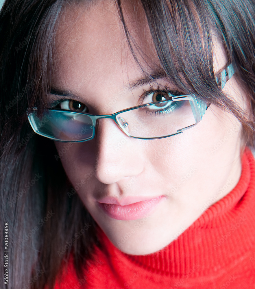 Beautiful Young Business Woman with glasses Beautiful Young Business Woman with glasses