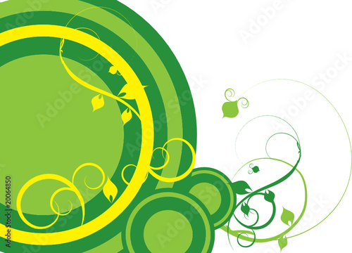 yellow and green decorative circle