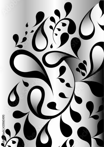 black and white design ornament