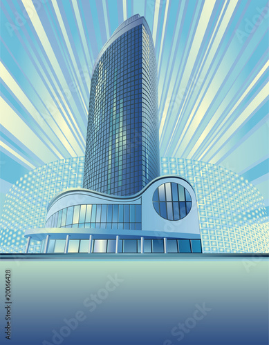 Modern city building