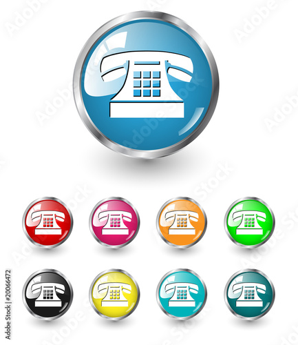 Telephone icon vector set