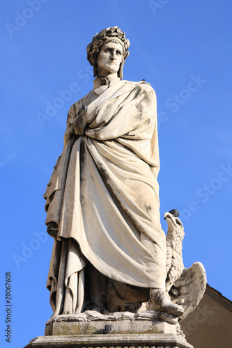 Monument in Florence - Dante Alighieri, famous poet