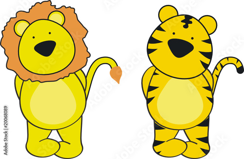 lion tiger set
